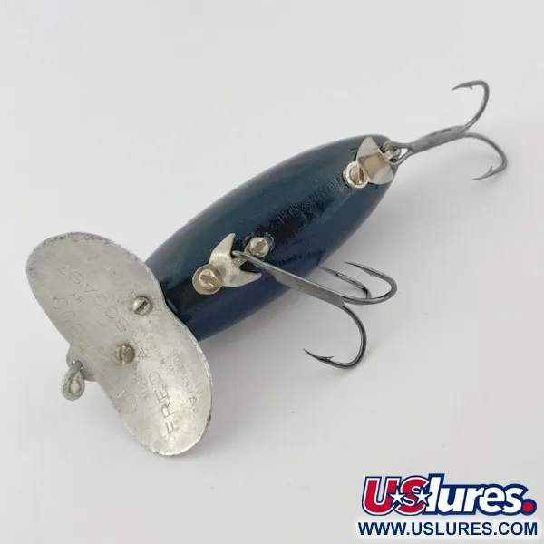 Fred Arbogast Jitterbug Early Bug Eye, 14g Svart, Ytbete #23870