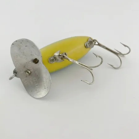 Fred Arbogast Jitterbug, Early Bug Eye, 14g, Green Tiger, Ytbete #23902