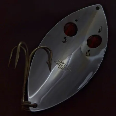 Herter's Glass Eye Spoon, 60g, Nickel/Röda ögon, Skeddrag #24036