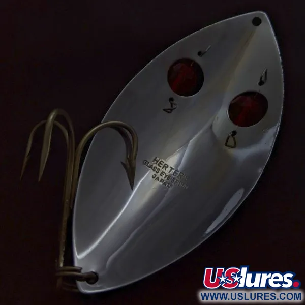 Herter's Glass Eye Spoon, 60g, Nickel/Röda ögon, Skeddrag #24036