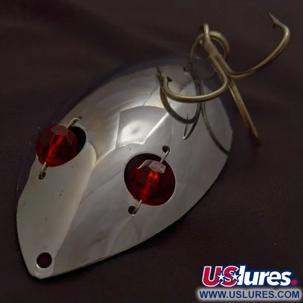 Herter's Glass Eye Spoon, 60g, Nickel/Röda ögon, Skeddrag #24036