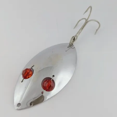 Herter's Glass Eye Spoon, 60g, Nickel/Röda ögon, Skeddrag #24036