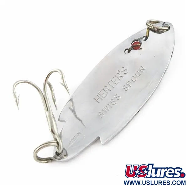 Herter's Swiss Spoon, 7g nickel/röda ögon, skeddrag #24161