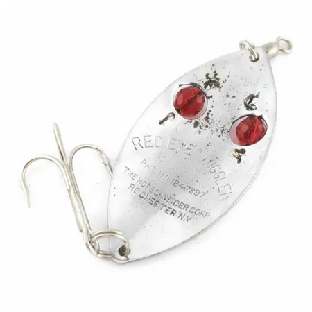 Hofschneider Red Eye Wiggler, 25g, Nickel/Röd, Skeddrag #24196