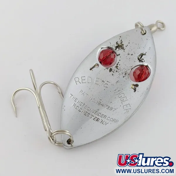 Hofschneider Red Eye Wiggler, 25g, Nickel/Röd, Skeddrag #24196