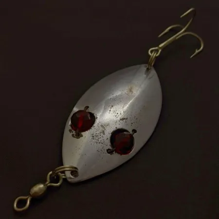 Hofschneider Red Eye Wiggler, 25g, Nickel/Röd, Skeddrag #24196