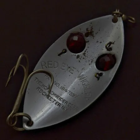 Hofschneider Red Eye Wiggler, 25g, Nickel/Röd, Skeddrag #24196