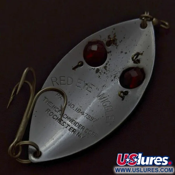 Hofschneider Red Eye Wiggler, 25g, Nickel/Röd, Skeddrag #24196