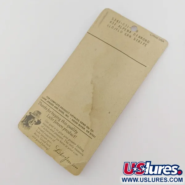 Luhr Jensen Alpena Diamond #31 Glow, 4g, Glo-Flo Green, Skeddrag #24265