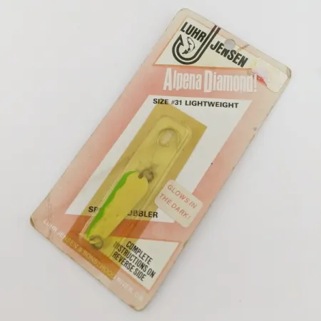 Luhr Jensen Alpena Diamond #31 Glow, 4g, Glo-Flo Green, Skeddrag #24265