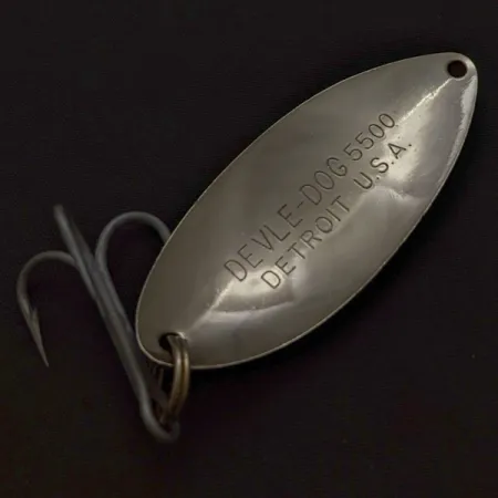 Eppinger Dardevle Devle Dog 5500 Detroit (1980-tal), Nickel, 21g, Skeddrag #24271