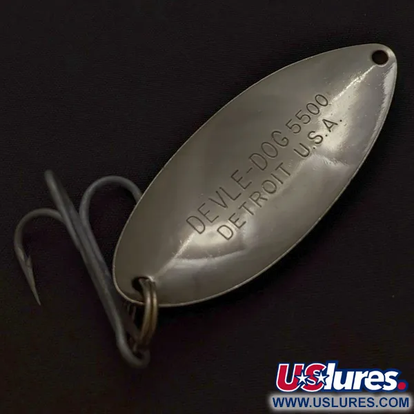 Eppinger Dardevle Devle Dog 5500 Detroit (1980-tal), Nickel, 21g, Skeddrag #24271