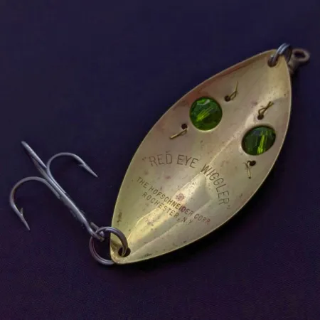 Hofschneider Red Eye Wiggler, guld/grön, 25g, skeddrag #24288