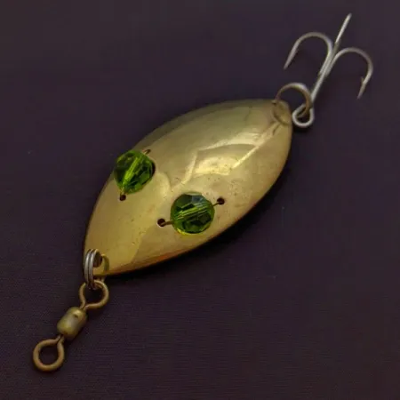 Hofschneider Red Eye Wiggler, guld/grön, 25g, skeddrag #24288