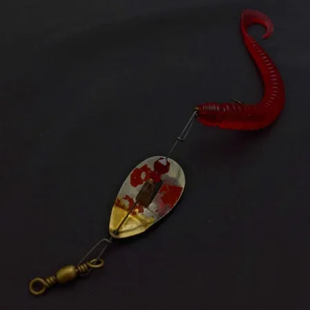 Pflueger June Bug №6, 7g, Nickel/Röd, Spinnare #24396