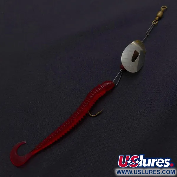 Pflueger June Bug №6, 7g, Nickel/Röd, Spinnare #24396