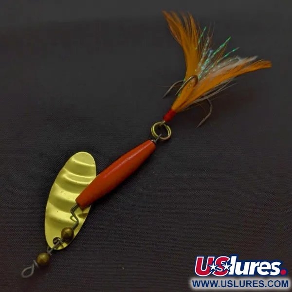 Worth #301 Spinnare, Röd Svart Guld, Fjädrad Trekrok, #24436
