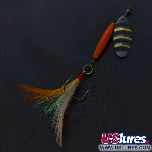 Worth #301 Spinnare, Röd Svart Guld, Fjädrad Trekrok, #24436