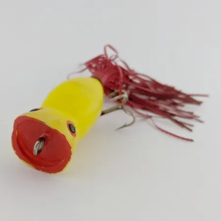 Atlantic Lures Paradise Popper Popper, Yellow, 10g, Rubber Skirt, #24494