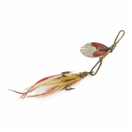 G.M. Skinner 1 Spinnare, nickel/röd, 3,5 g, räfflad, #24500