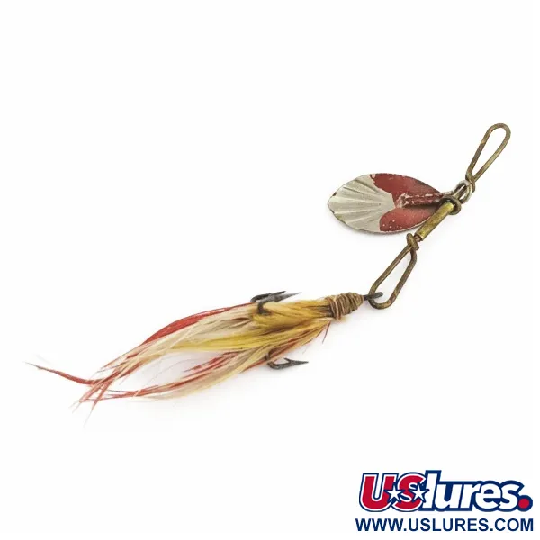 G.M. Skinner 1 Spinnare, nickel/röd, 3,5 g, räfflad, #24500