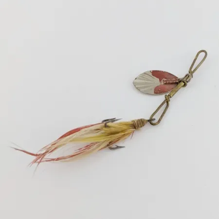 G.M. Skinner 1 Spinnare, nickel/röd, 3,5 g, räfflad, #24500