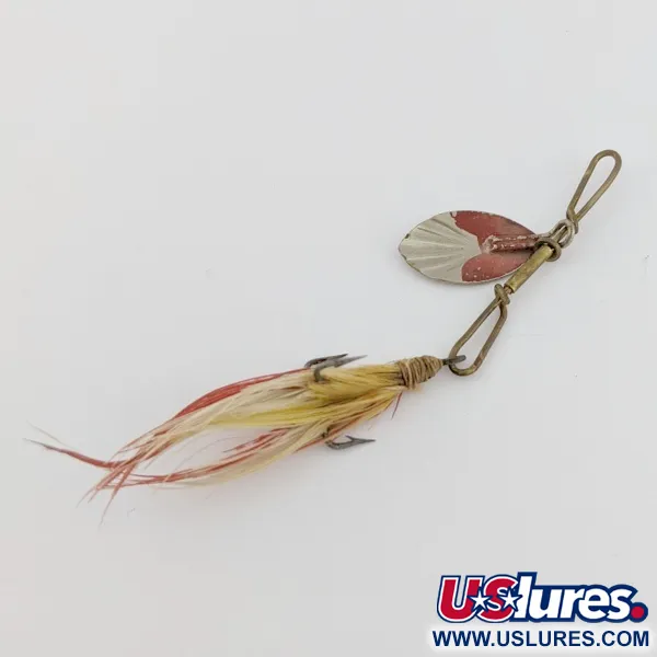 G.M. Skinner 1 Spinnare, nickel/röd, 3,5 g, räfflad, #24500