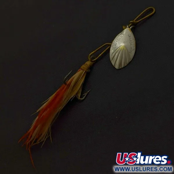 G.M. Skinner 1 Spinnare, nickel/röd, 3,5 g, räfflad, #24500