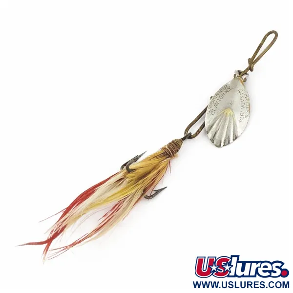 G.M. Skinner 1 Spinnare, nickel/röd, 3,5 g, räfflad, #24500