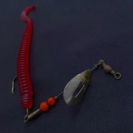 Pflueger June Bug №4 Spinnare, Röd/Nickel, 6 g, Offset-arm, #24501