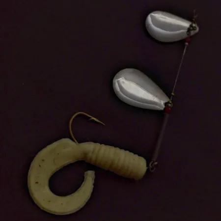 Worth Double Blade Spinner, Nickel, 5 g, Curly Tail, #24502