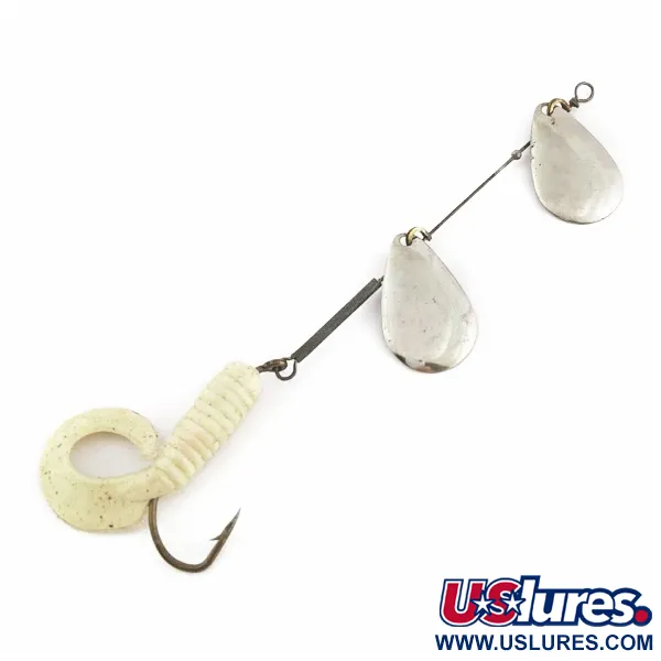 Worth Double Blade Spinner, Nickel, 5 g, Curly Tail, #24502