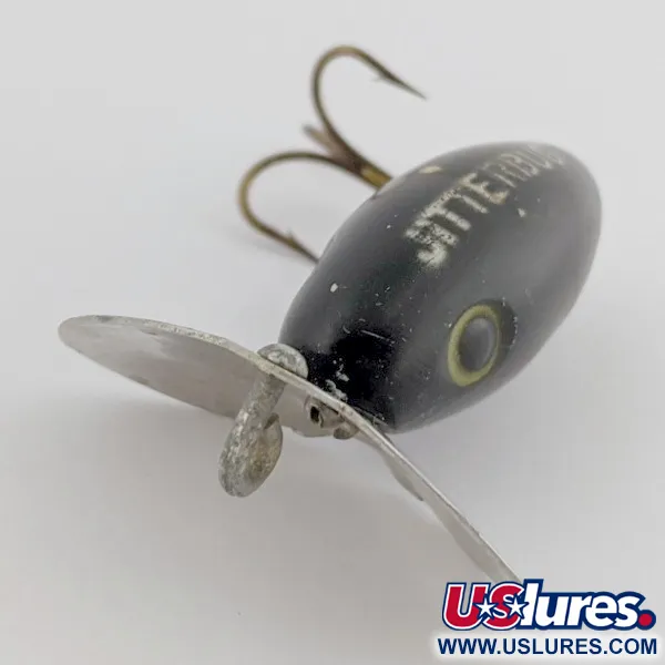 Arbogast Jitterbug Ytgående wobbler, Svart, 4 g, Metallsked, #24507