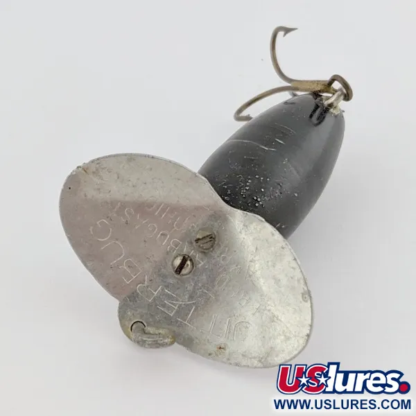 Arbogast Jitterbug Ytgående wobbler, Svart, 4 g, Metallsked, #24507