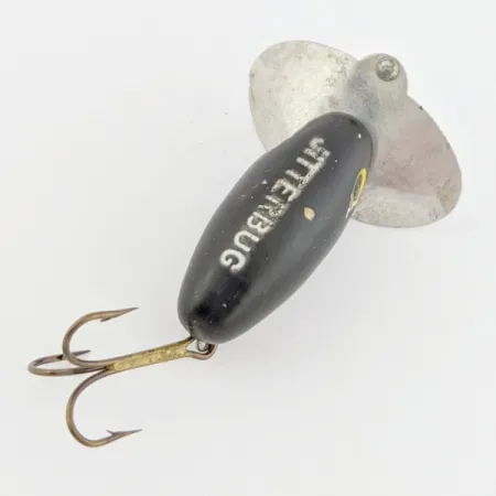 Arbogast Jitterbug Ytgående wobbler, Svart, 4 g, Metallsked, #24507