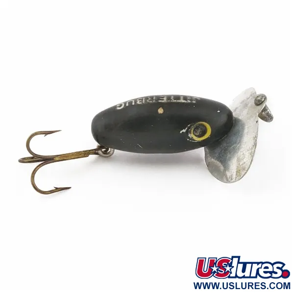 Arbogast Jitterbug Ytgående wobbler, Svart, 4 g, Metallsked, #24507