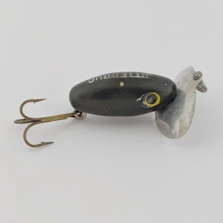 Arbogast Jitterbug Ytgående wobbler, Svart, 4 g, Metallsked, #24507