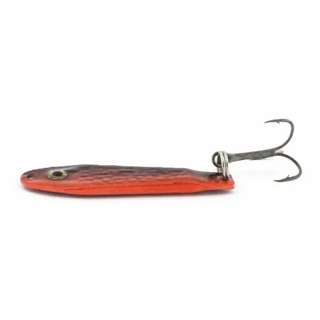 Renosky Bloody Jig Spoon, röd/svart, 12 g, fjällmönster, #24581