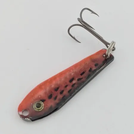Renosky Bloody Jig Spoon, röd/svart, 12 g, fjällmönster, #24581