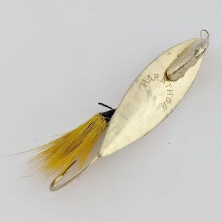 Marathon Weedless Spoon, Guld, 6 g, Bucktail, #24597