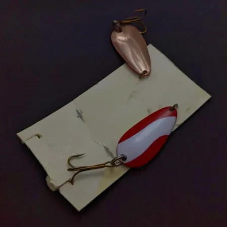 Glen Evans Spoon Skeddrag, röd/vit/koppar, 6g, 2-pack, #24601