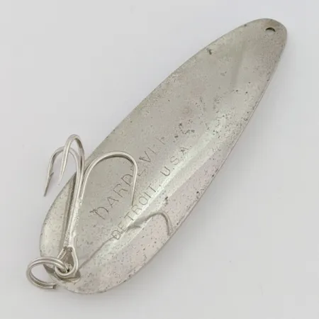 Dardevle Detroit Skeddrag, Nickel, 28 g, Vintage 1950-80, #24605