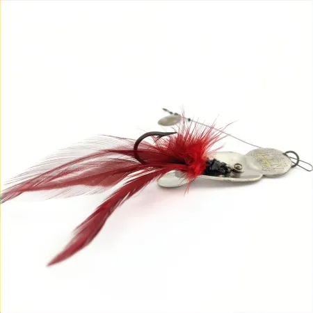 Heddon Queen Stanley Spinnerbait, Nickel, 14g, Röda Fjädrar, #24741