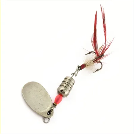 Heddon HEP 1 Spinnare, nickel, 3.6 g, fjäderklädd krok, #24746