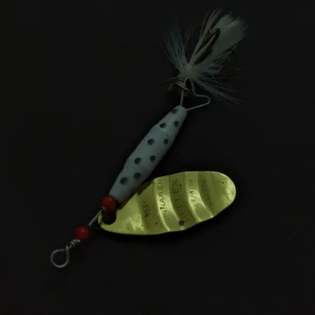 Abu Spinnaren Reflex, Guld, 7 g, Fjäderklädd Krok, #24756