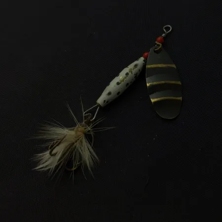 ABU Spinnaren Reflex, Guld/Vit, 7 g, Klädd Trekrok, #24811