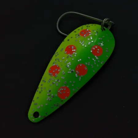 Moonshine Lures Flutter Skeddrag, Gul Grön, 7 g, Enkelkrok, #24818