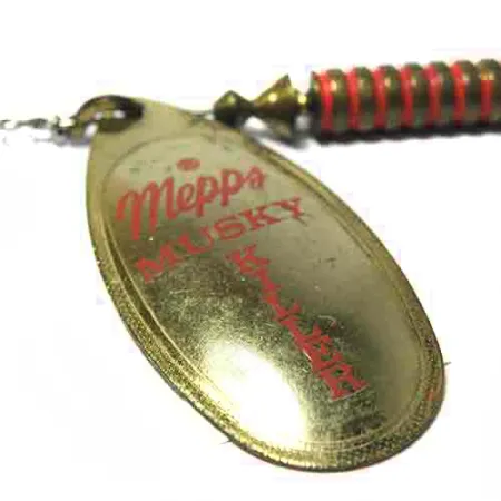 Mepps Aglia 5 Musky Killer Spinnare, Mässing / Röd, 16g, Bucktail, #0015