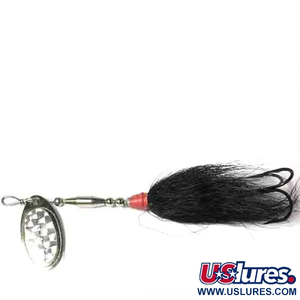 Buchertail 500 Spinnare, Nickel/Svart/Hologram, 17g, Bucktail, #0017