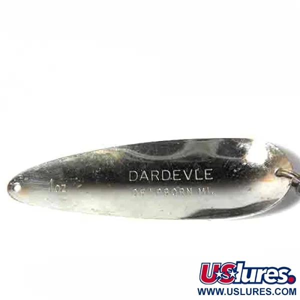 Eppinger Dardevle Skeddrag, Vit / Svart / Silver, 28g, Vintage, #0023